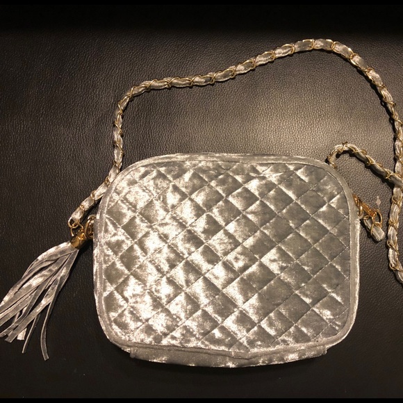 Platinum Gray Velvet Stiletto Satin laceup Booties - Picture 8 of 8